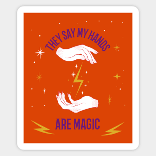 Halloween Celestial Magic Hands Sticker